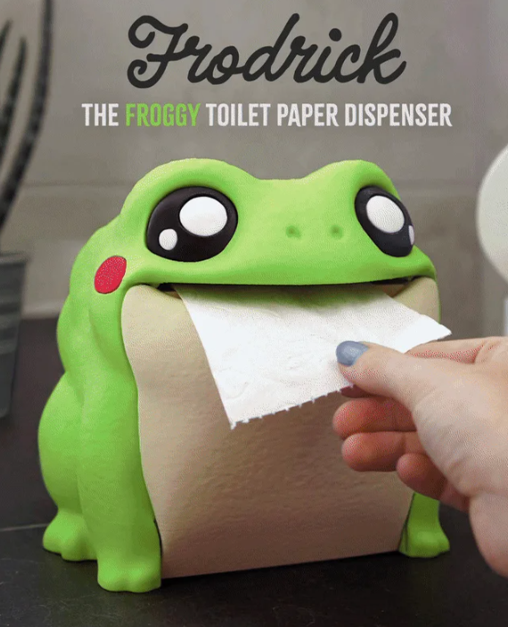 Frodrick the Froggy - 3D Printed Toilet Paper Dispenser
