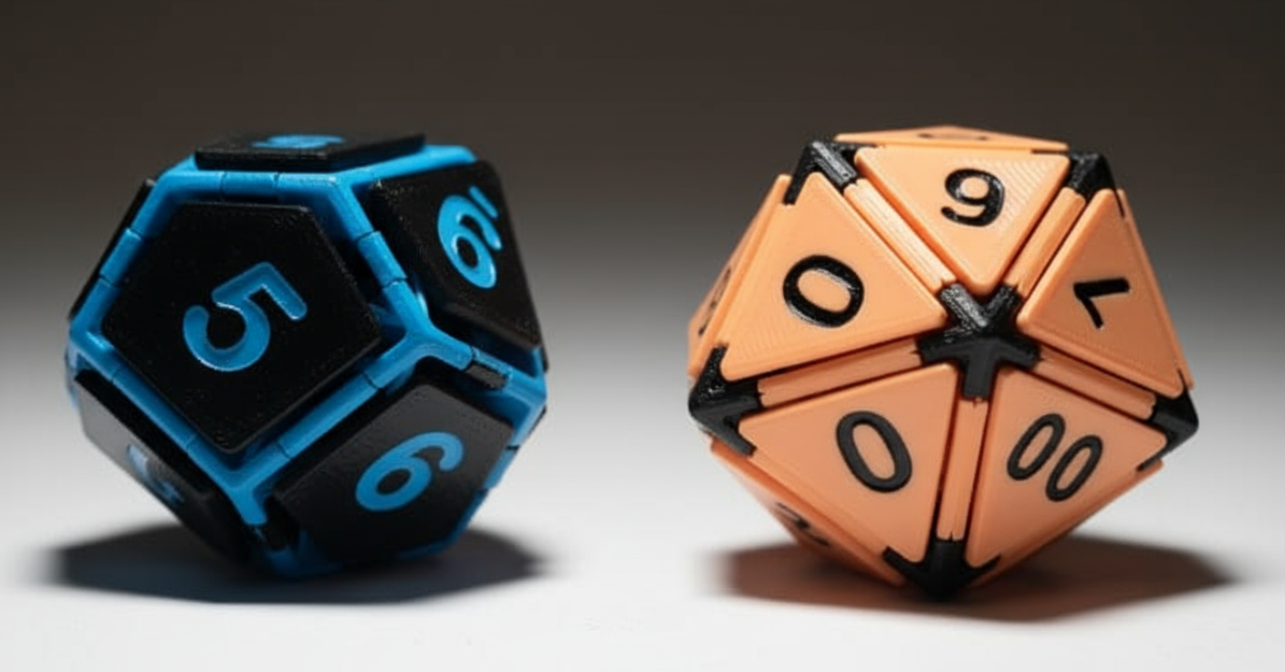Custom 3D Printed Dice Clickers - Fidget Toy Gaming Dice