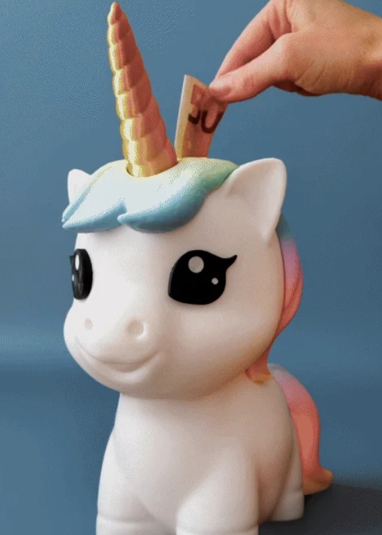Magical Unicorn Money Box - 3D Printed Piggy Bank